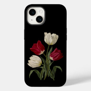 Funda Para iPhone 14 De Case-Mate Tulipanes iniciales individuales 002~ Arte botánic