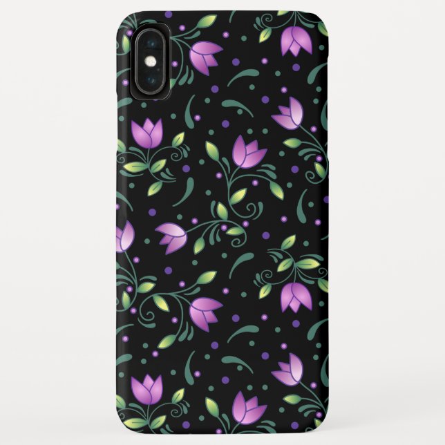 Funda De Case-Mate Para iPhone Tulipanes morados (Reverso)