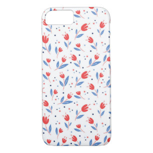 Funda Para iPhone 8/7 tulipanes rojos sobre blanco