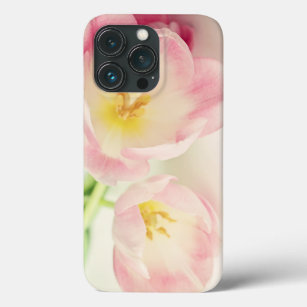 Funda Para iPhone 13 Pro Tulipanes rosados blandos