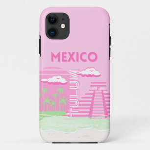Funda Para iPhone 11 Tulum, México, arte de viajes, arte de la adormide