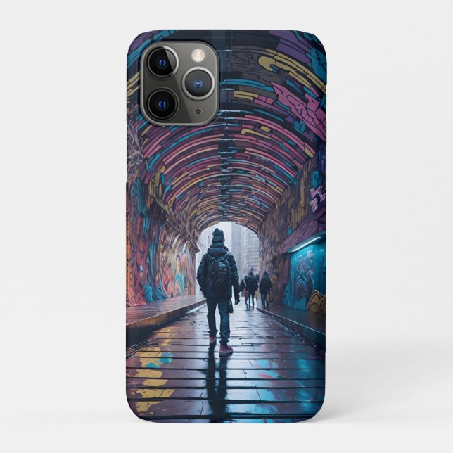 Funda De Case-Mate Para iPhone Túnel De Arte De Graffiti (Reverso)