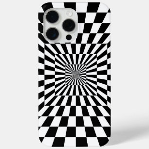 Funda Para iPhone 15 Pro Max túnel de tablero de ajedrez de ilusión óptica