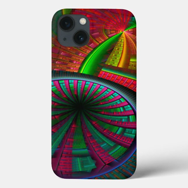 Funda De Case-Mate Para iPhone Tunneling Fractal Psychedelic (Reverso)