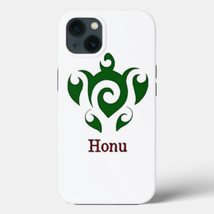 Funda Para iPhone 13 Turba marina tribal de Hawái verde