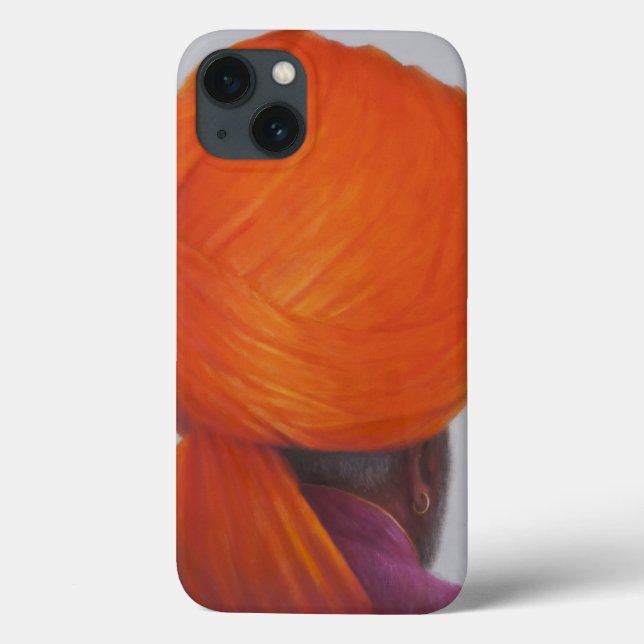Funda De Case-Mate Para iPhone Turbante 2014 del azafrán (Reverso)
