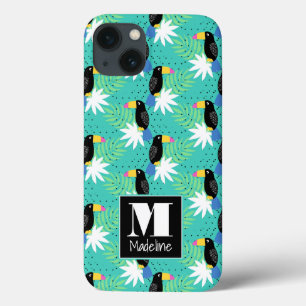 Funda Para iPhone 13 Turistas Verde azulados Monograma