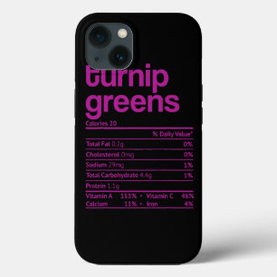 Funda Para iPhone 13 Turnip Verdes Nutrición Hecho Gracioso Día de Acci