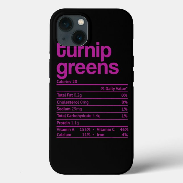 Funda De Case-Mate Para iPhone Turnip Verdes Nutrición Hecho Gracioso Día de Acci (Reverso )