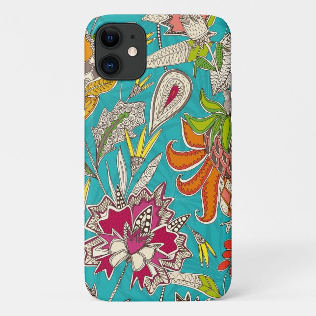 Funda De Case-Mate Para iPhone turquesa chintz (Reverso)