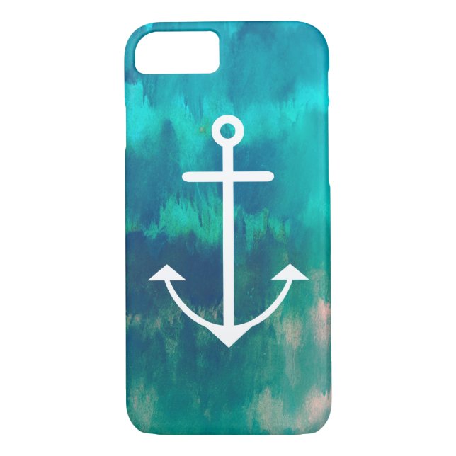 Funda De Case-Mate Para iPhone Turquesa Ombre náutico (Reverso)