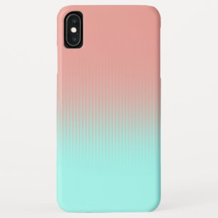 Funda Para iPhone XS Max Turquesa y coral Minimalista