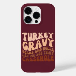 Funda Para iPhone 14 Pro De Case-Mate Turquia Gravy Beans and Roll Humor Acción de Graci