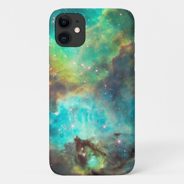 Funda De Case-Mate Para iPhone Turquoise Blue Aqua Nebula iPhone (Reverso)