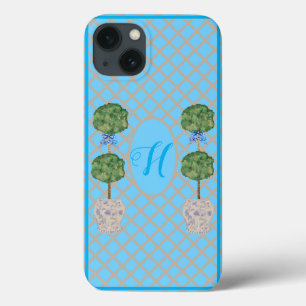 Funda Para iPhone 13 Turquoise Chinoiserie Ginger Jar Jars Topiary