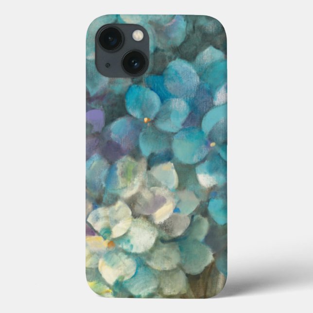 Funda De Case-Mate Para iPhone Turquoise Hydrangea (Reverso)