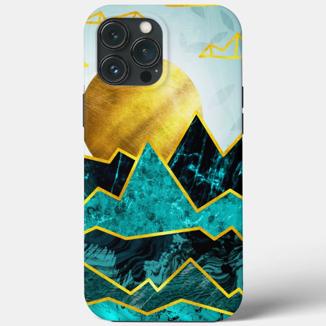 Funda De Case-Mate Para iPhone Turquoise Mountains (Reverso )