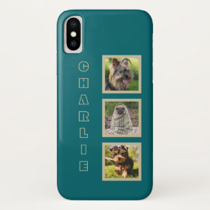 Funda Para iPhone X TUS 3 FOTOS y casos de teléfono con nombres person