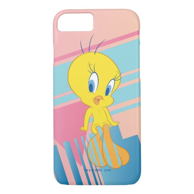 Funda De Case-Mate Para iPhone TWEETY™ Triángulos rosados BG (Reverso)