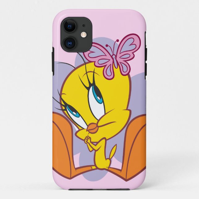 Funda De Case-Mate Para iPhone TWEETY™ y mariposa (Reverso)