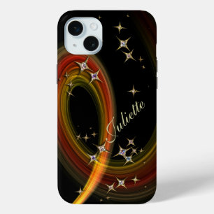 Funda Para iPhone 15 Mini Twinkle Little Star - arte brillante con nombre pe