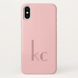 Funda Para iPhone X Typogtaphy rosado del monograma