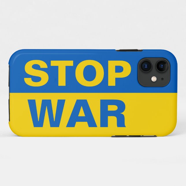Funda De Case-Mate Para iPhone Ucrania: Detener la guerra (Reverso (horizontal))