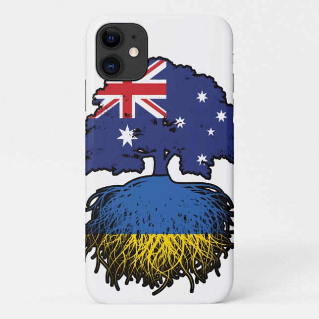 Funda De Case-Mate Para iPhone Ucrania raíces de árboles australianos ucranianos (Reverso)