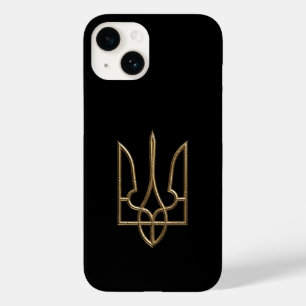 Funda Para iPhone 14 De Case-Mate Ucrania Trident Gyrfalcon Escudo dentado dorado