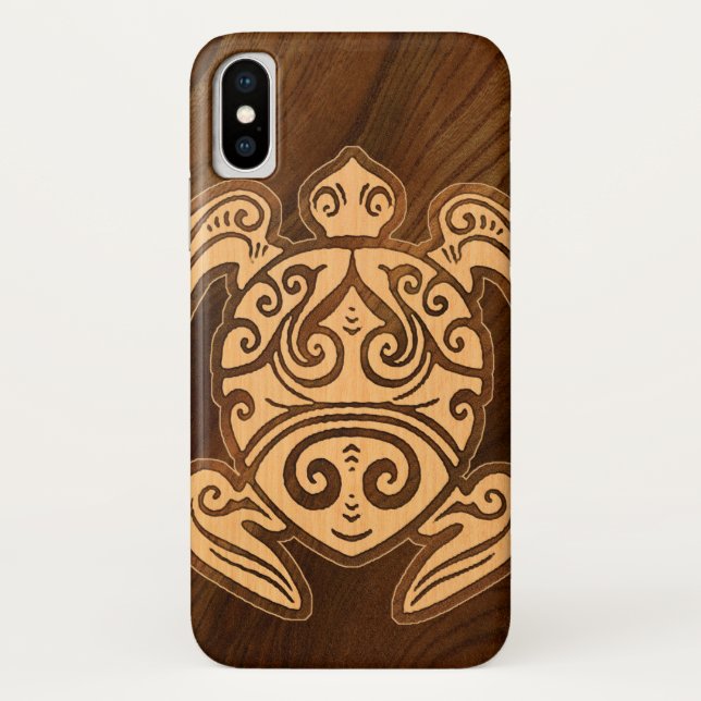 Funda De Case-Mate Para iPhone Uhane u’i Honu Faux Tortuga hawaiana (Reverso)