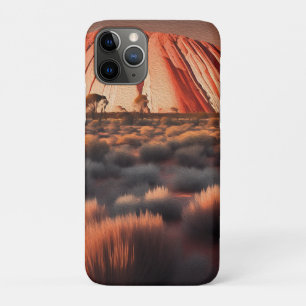 Funda Para iPhone 11 Pro Uluru "Ayers Rock" Australia Petróleo pintura,