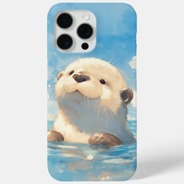Funda De Case-Mate Para iPhone Un adorable paraíso acuático de nutrias (Reverso )