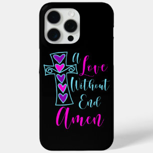 Funda Para iPhone 15 Pro Max Un Amor Sin Fin Amen Inspirado Por Jesús Cita A Ch