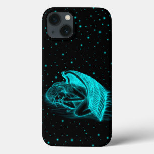 Funda Para iPhone 13 Un ángel dormido de diseño negro y verde