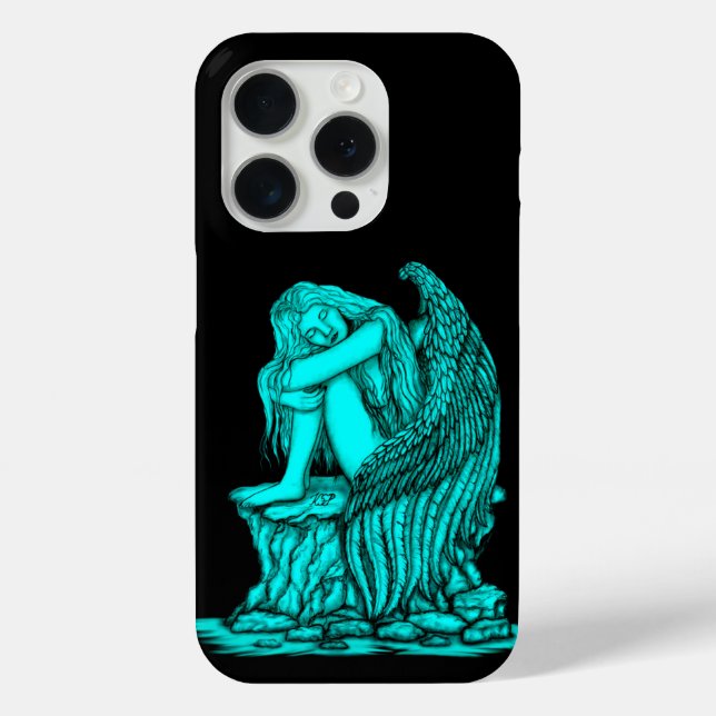 Funda De Case-Mate Para iPhone Un ángel dormido en la piedra (Reverso )