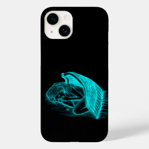 Funda Para iPhone 14 De Case-Mate Un ángel durmiente con diseño verde y negro