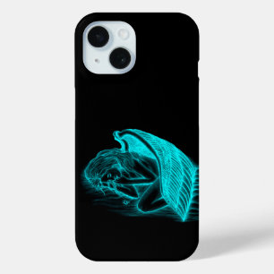 Funda Para iPhone 15 Un ángel durmiente con diseño verde y negro