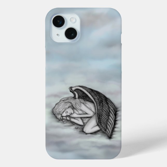 Funda De Case-Mate Para iPhone Un ángel durmiente en las nubes del cielo (Reverso )