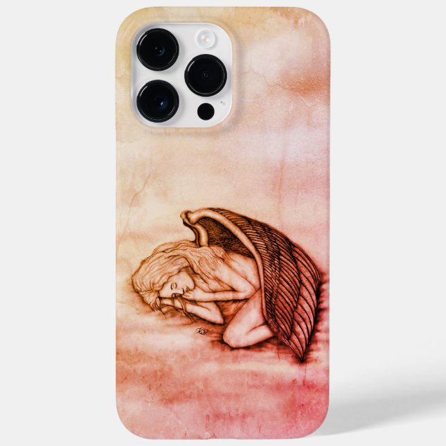Funda De Case-Mate Para iPhone Un ángel durmiente en las nubes del cielo (Reverso)