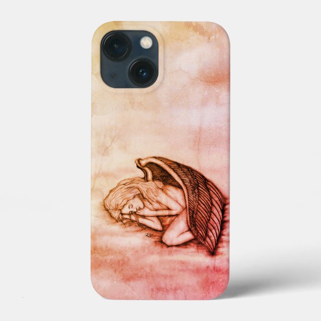 Funda De Case-Mate Para iPhone Un ángel durmiente en las nubes del cielo (Reverso )