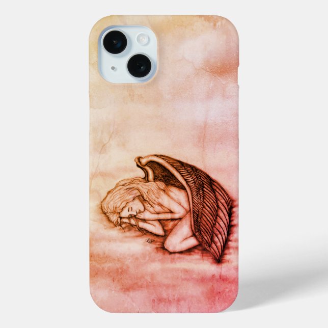 Funda De Case-Mate Para iPhone Un ángel durmiente en las nubes del cielo (Reverso )