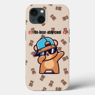 Funda Para iPhone 13 Un-Bear-ably Cool | Cute Bear Phone Case for iPhon