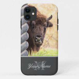 Funda Para iPhone 11 ¡Un bisonte de aspecto divertido sacando la lengua