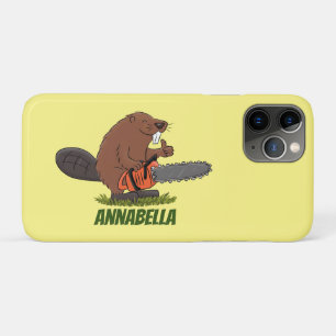 Funda Para iPhone 11 Pro Un castor gracioso con humor de personalizado de l