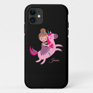 Funda Para iPhone 11 Un Chica muerto y muerto viajando en una unicornio