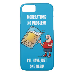 Funda Para iPhone 8/7 Un chico gracioso con sólo una cerveza grande