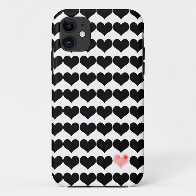 Funda De Case-Mate Para iPhone Un corazón rosado (Reverso)