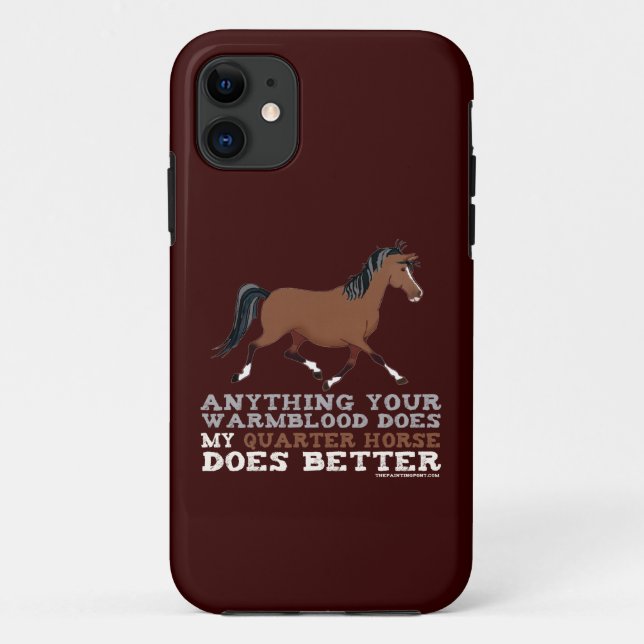 Funda De Case-Mate Para iPhone Un cuarto de caballos lo hace mejor (Reverso)
