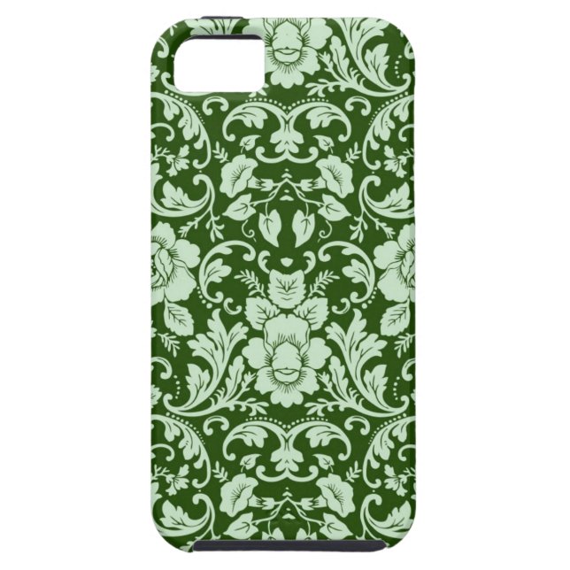 Funda De Case-Mate Para iPhone Un damasco floral antiguo (Atrás)