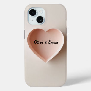 Funda Para iPhone 15 Un delicado corazón minimalista